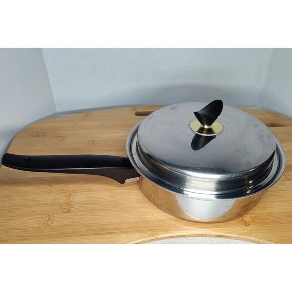 WONDER WARE Thermium Multi-Plex Cookware Stainless Steel 9” Skillet Pan With Lid - Picture 2 of 14